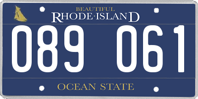 RI license plate 089061