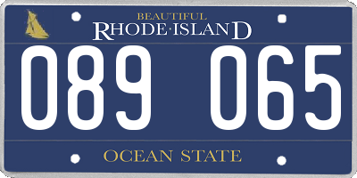 RI license plate 089065