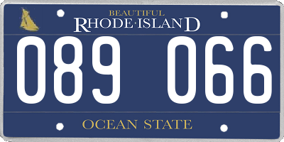 RI license plate 089066