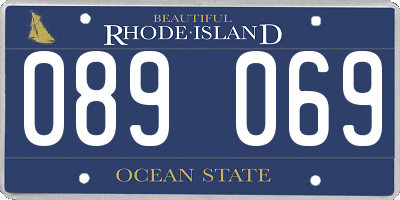 RI license plate 089069