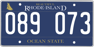 RI license plate 089073