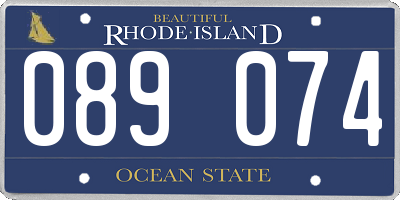 RI license plate 089074