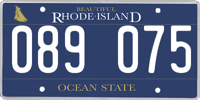 RI license plate 089075