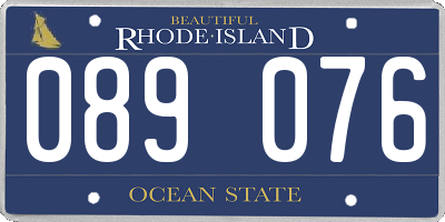 RI license plate 089076