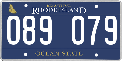 RI license plate 089079