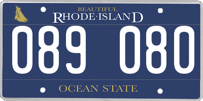 RI license plate 089080