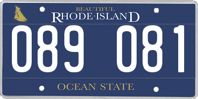 RI license plate 089081