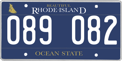 RI license plate 089082