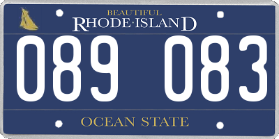 RI license plate 089083