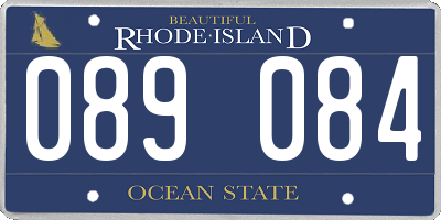 RI license plate 089084