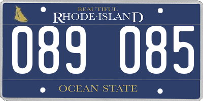RI license plate 089085