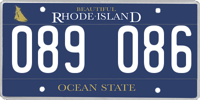RI license plate 089086