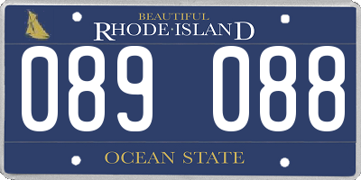 RI license plate 089088