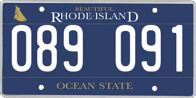 RI license plate 089091