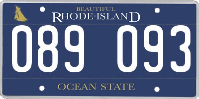 RI license plate 089093
