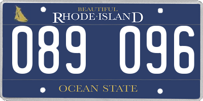 RI license plate 089096