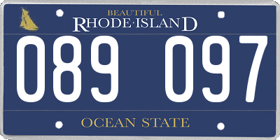 RI license plate 089097