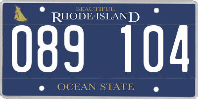 RI license plate 089104