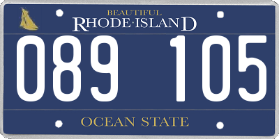 RI license plate 089105