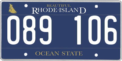 RI license plate 089106