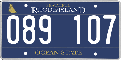 RI license plate 089107