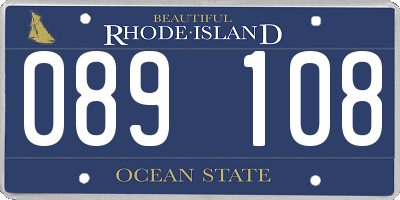 RI license plate 089108