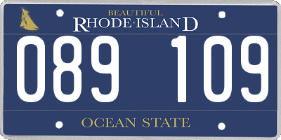 RI license plate 089109