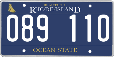 RI license plate 089110