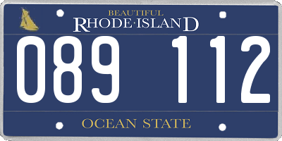 RI license plate 089112