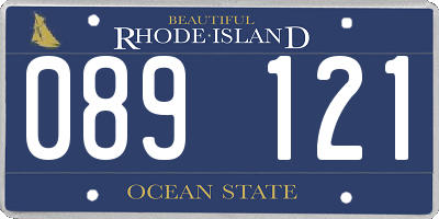 RI license plate 089121
