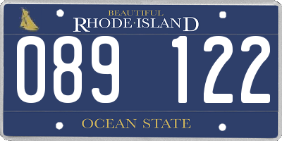 RI license plate 089122