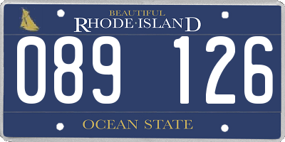 RI license plate 089126
