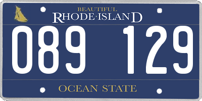 RI license plate 089129