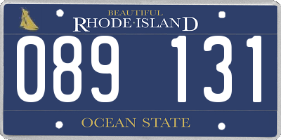 RI license plate 089131