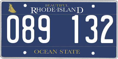 RI license plate 089132