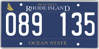 RI license plate 089135