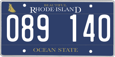RI license plate 089140