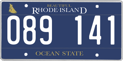 RI license plate 089141