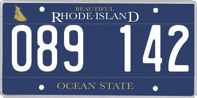 RI license plate 089142