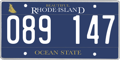 RI license plate 089147