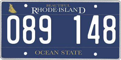 RI license plate 089148