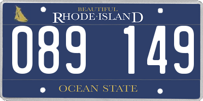 RI license plate 089149