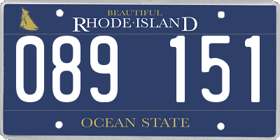 RI license plate 089151