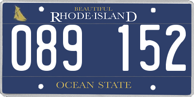 RI license plate 089152