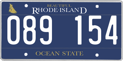 RI license plate 089154