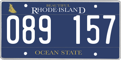 RI license plate 089157