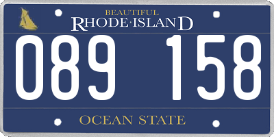 RI license plate 089158