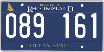 RI license plate 089161
