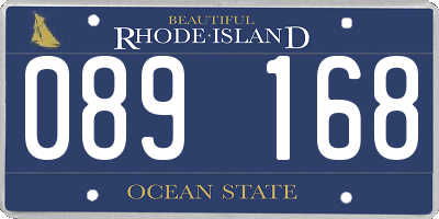RI license plate 089168