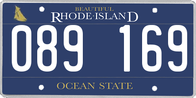 RI license plate 089169